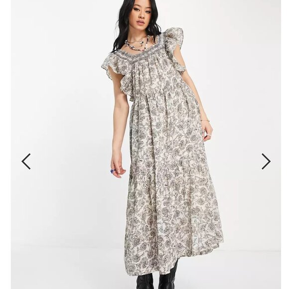 Free People‎ Bonita Printed Smock Floral Dress - Picture 1 of 9